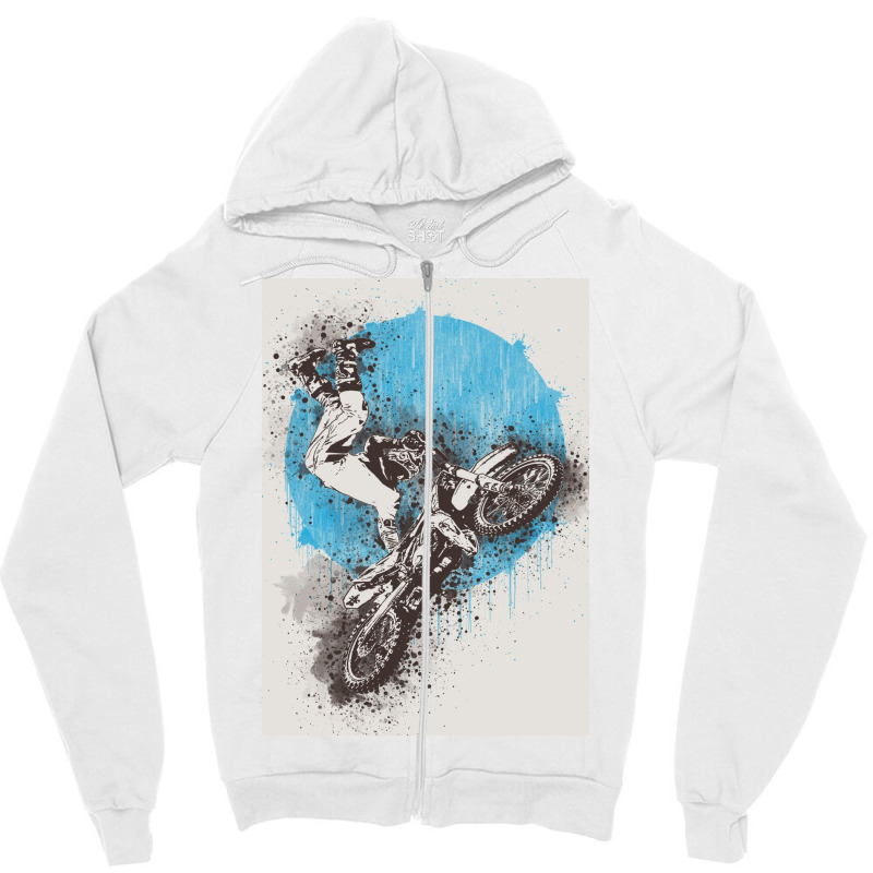 Motocross Extreme Sport Zipper Hoodie | Artistshot