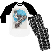 Motocross Extreme Sport Men's 3/4 Sleeve Pajama Set | Artistshot