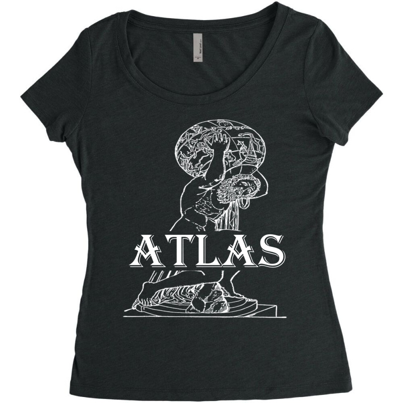 Atlas Greek Mythology Women's Triblend Scoop T-shirt by eimeadjodiej | Artistshot