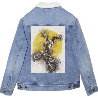 Biker Extreme Sport Unisex Sherpa-lined Denim Jacket | Artistshot