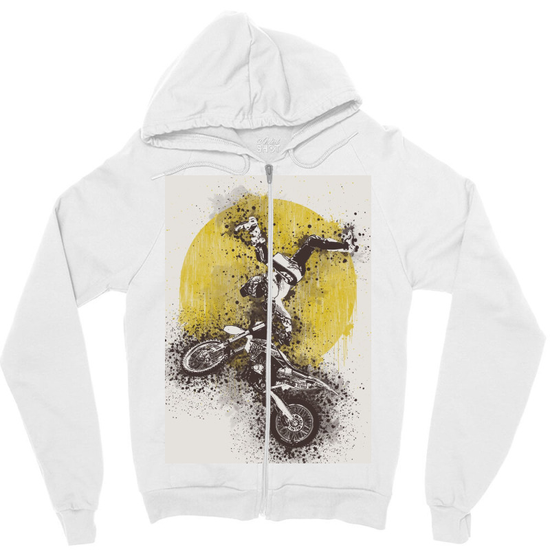 Biker Extreme Sport Zipper Hoodie | Artistshot