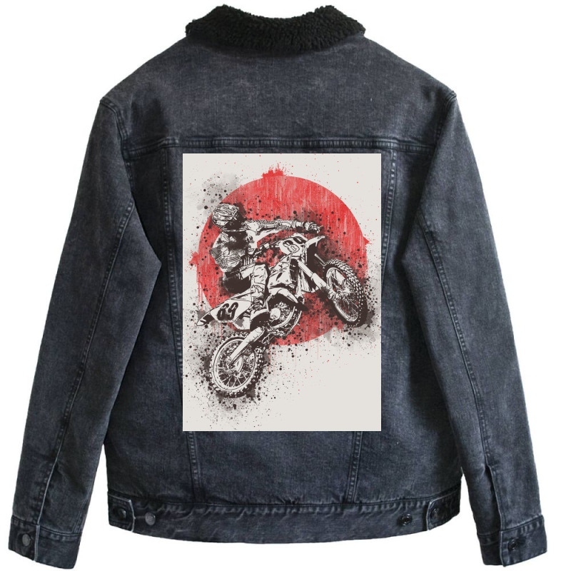 Trail Extreme Sport Grunge Unisex Sherpa-lined Denim Jacket | Artistshot