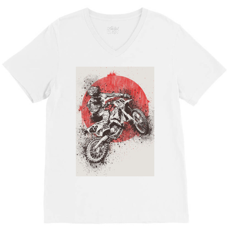 Trail Extreme Sport Grunge V-neck Tee | Artistshot