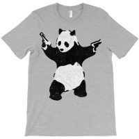 Banksy Armed Panda With Guns Green T-shirt | Artistshot