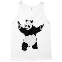 Banksy Armed Panda With Guns Green Tank Top | Artistshot