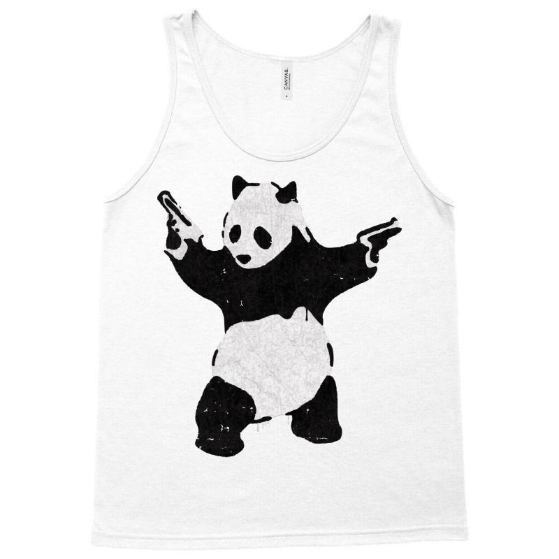 Banksy Armed Panda With Guns Green Tank Top by zwicklruhsanw | Artistshot