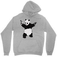 Banksy Armed Panda With Guns Green Unisex Hoodie | Artistshot