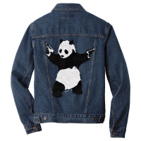 Banksy Armed Panda With Guns Green Men Denim Jacket | Artistshot