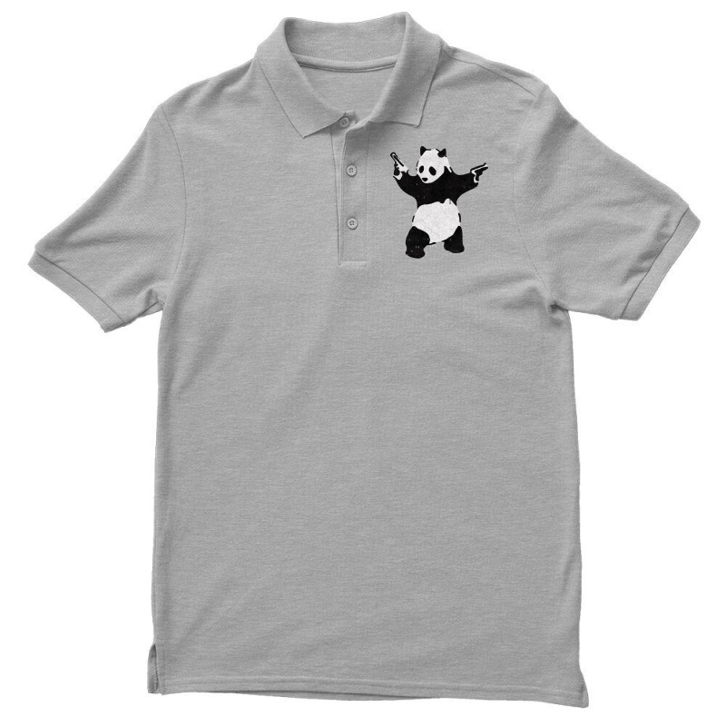 Banksy Armed Panda With Guns Green Men's Polo Shirt by zwicklruhsanw | Artistshot