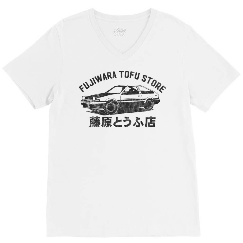 Fujiwara Tofu Store 80s V-Neck Tee by xsavvakuistih | Artistshot