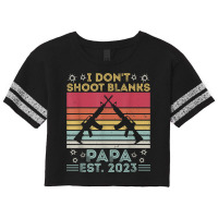 Father's Day I Don't Shoot Blanks Huntin' Papa Est. 2023 T Shirt Scorecard Crop Tee | Artistshot