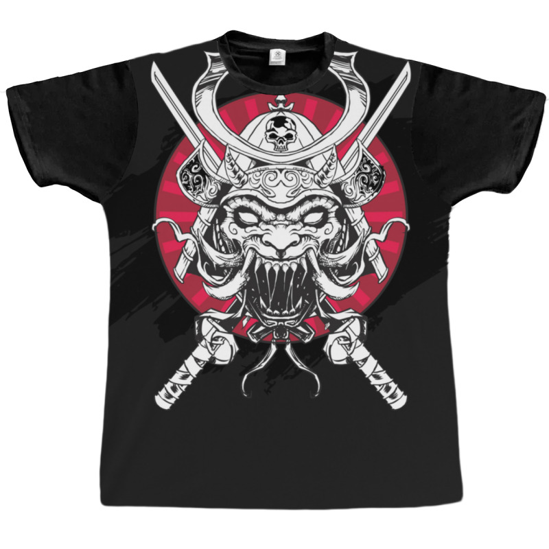 Samurai Skull Graphic T-shirt by apolitery | Artistshot