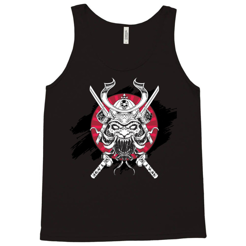 Samurai Skull Tank Top by apolitery | Artistshot