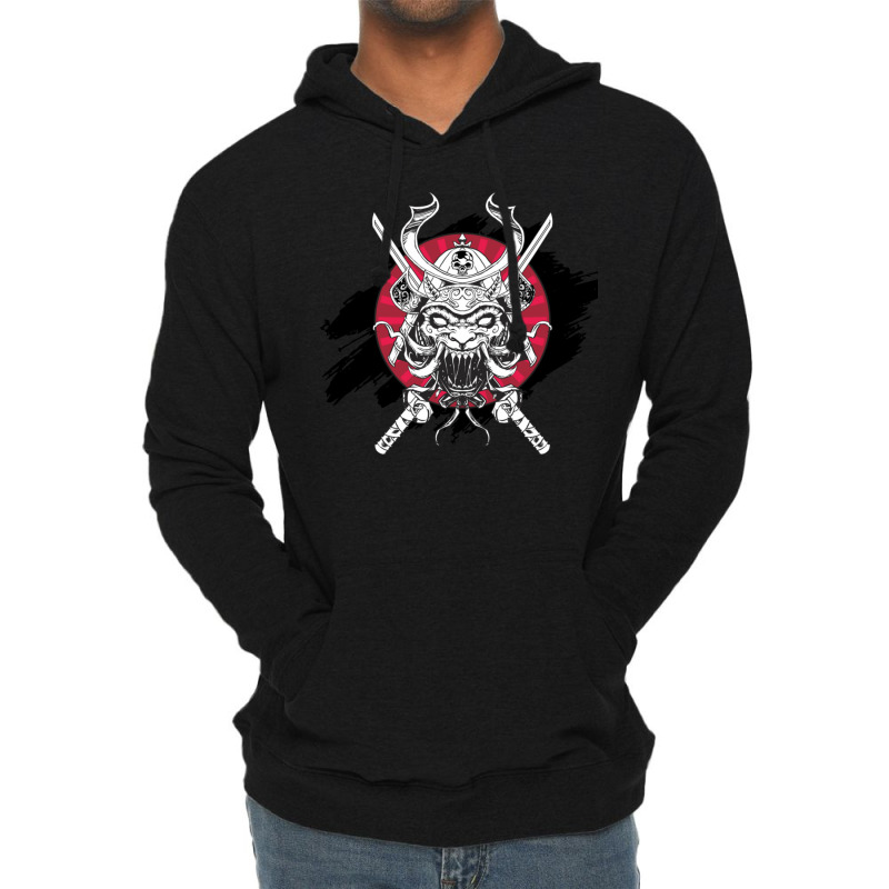 Samurai Skull Lightweight Hoodie by apolitery | Artistshot