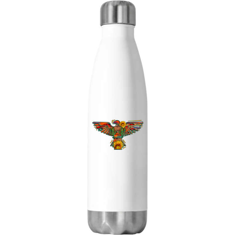 Thunderbird  Wild Soul With Sunflower Serape Aztec Stainless Steel Water Bottle | Artistshot