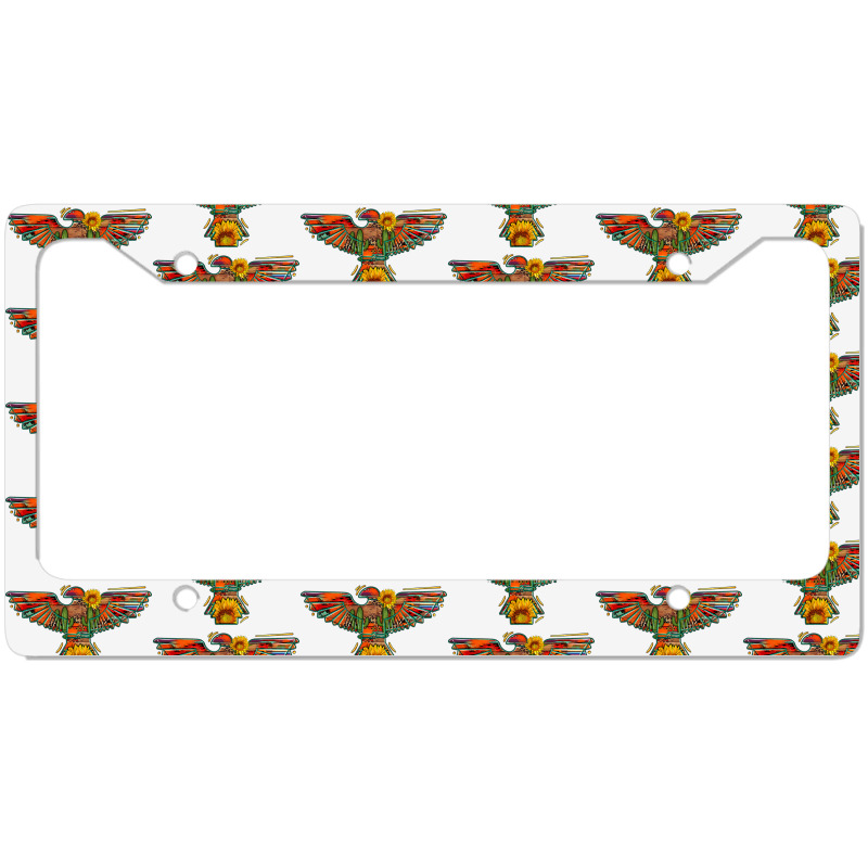 Thunderbird  Wild Soul With Sunflower Serape Aztec License Plate Frame | Artistshot