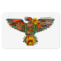 Thunderbird  Wild Soul With Sunflower Serape Aztec Atv License Plate | Artistshot