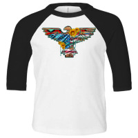 Thunderbird With Usa Flag And Sunflowers Toddler 3/4 Sleeve Tee | Artistshot