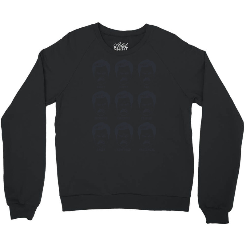 Ron Swanson Emotions Parks And Recreation Nostalgia Crewneck Sweatshirt by arjazjenniav | Artistshot