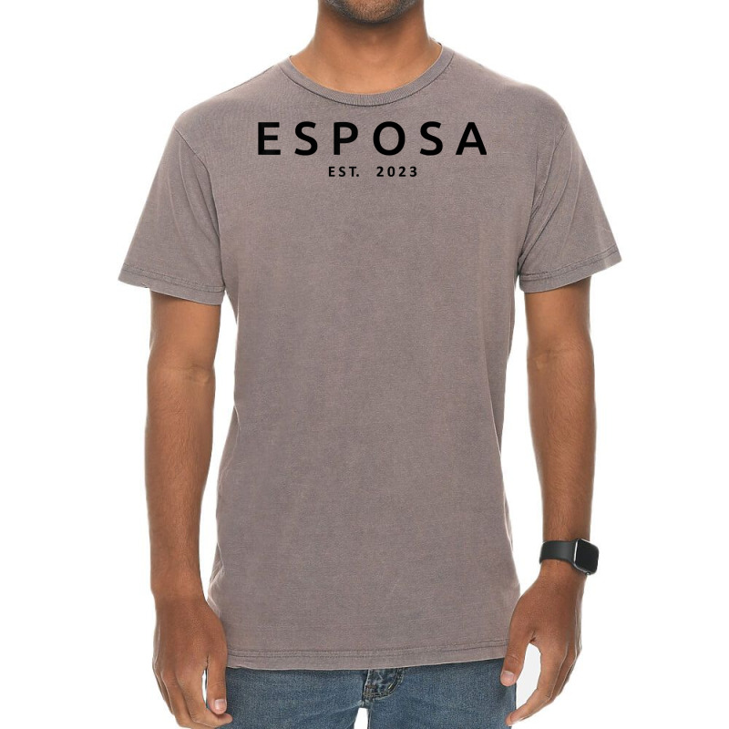 Esposa Est. 2023 Latina Spanish Wedding Wife Husband Married T Shirt Vintage T-Shirt by brict6eguo | Artistshot