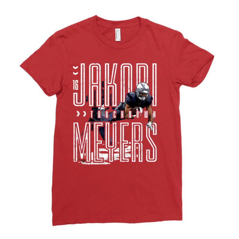 Jakobi Meyers Touchdown Dive Ladies Fitted T-Shirt by rxoomerrysw | Artistshot