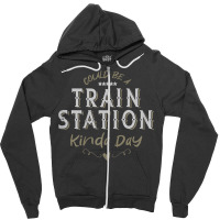 Womens Could Be A Train Station Kinda Day, Vintage Country Music T Shi Zipper Hoodie | Artistshot