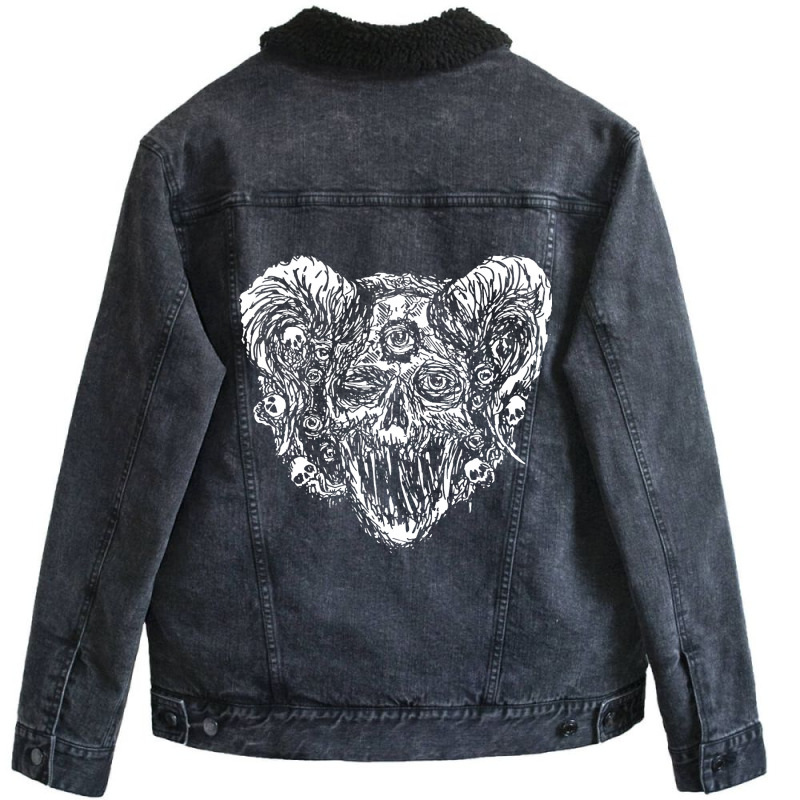 Artistshot Limited Edition King Of Hell Power In Flesh And Bone Demon Unisex Sherpa-Lined Denim Jacket by seifertmurryq3jmxs | Artistshot