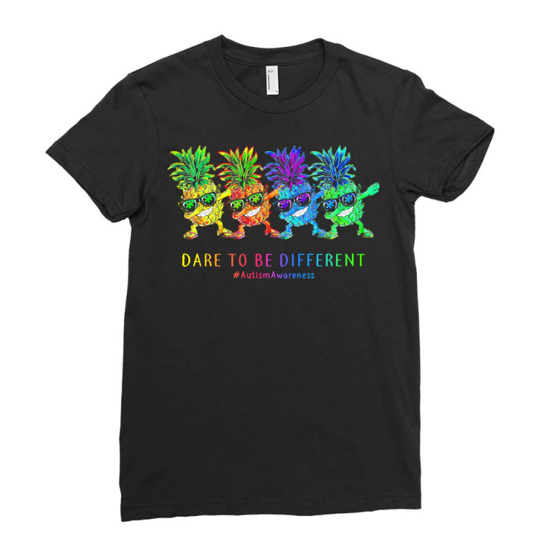 Autism Awareness T  Shirt Pineapple Dab Autism Awareness T  Shirt Ladies Fitted T-Shirt by vmcdermott132 | Artistshot