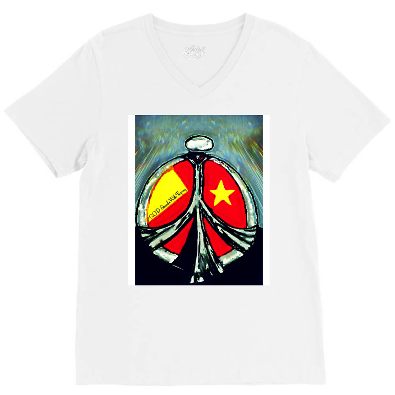 God Stands With Tigray ❤️ End #tigraygenocide. I Am Donating 80% O V-Neck Tee by aceroslindrai | Artistshot