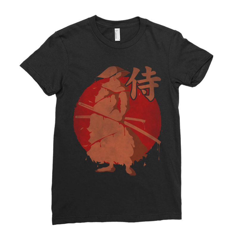 Samurai Warrior Ladies Fitted T-Shirt by apolitery | Artistshot