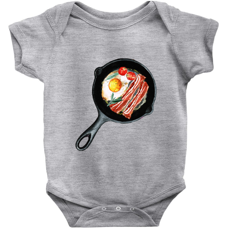 Bacon And Sunny Side Up Eggs  Breakfast Pan Of Bacons, Egg And Baby Bodysuit by tomjerrycrush39 | Artistshot