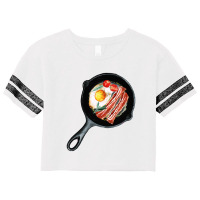 Bacon And Sunny Side Up Eggs  Breakfast Pan Of Bacons, Egg And Scorecard Crop Tee | Artistshot