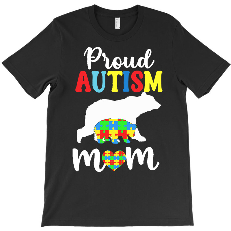 Autism Awareness T  Shirt Womens Proud Autism Mom Puzzle Autism Awaren T-Shirt by vmcdermott132 | Artistshot