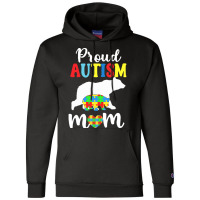 Autism Awareness T  Shirt Womens Proud Autism Mom Puzzle Autism Awaren Champion Hoodie | Artistshot