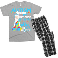 Autism Day T  Shirt Autism Uncle My Patience Is Tested But Never My Lo Men's T-shirt Pajama Set | Artistshot