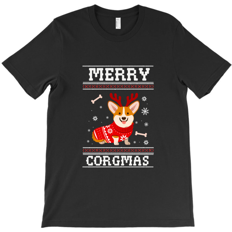 Merry Corgmas Ugly Sweater T-shirt | Artistshot