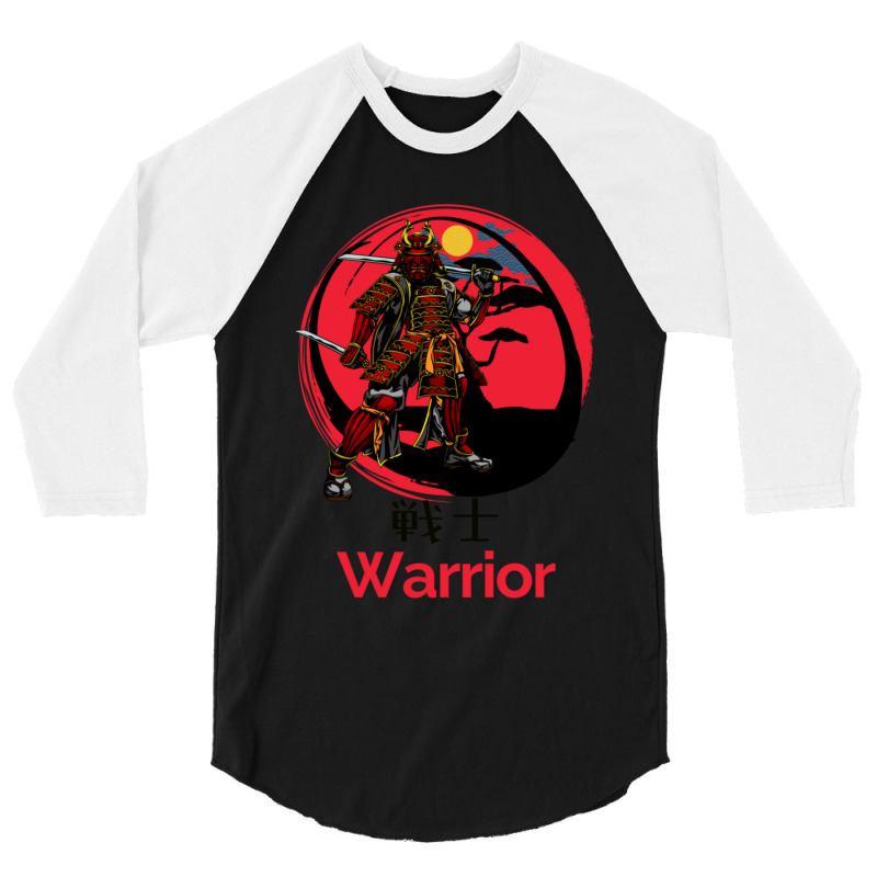 Samurai Warrior 2 3/4 Sleeve Shirt by apolitery | Artistshot