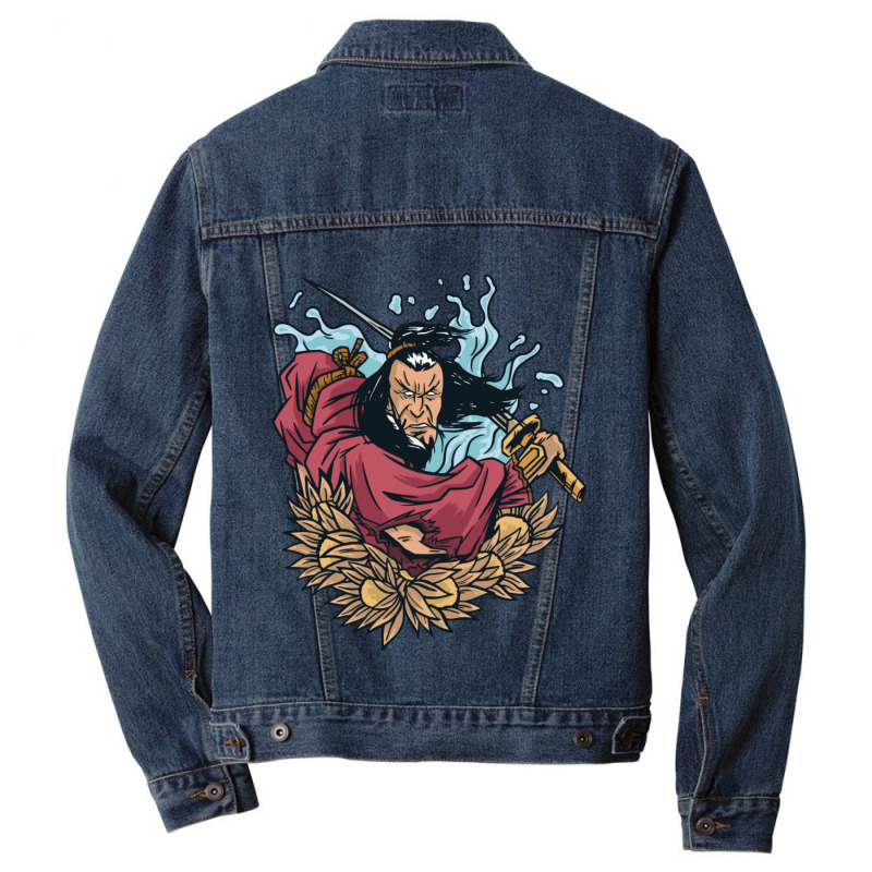 Samurai Warrior 20 Men Denim Jacket by apolitery | Artistshot