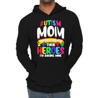 Autism Moms T  Shirt Autism Mom Shirt Some People Look Up To Their Her Lightweight Hoodie | Artistshot