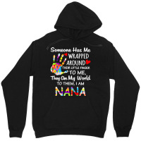 Autism Nana T  Shirt Wrapped Around Their Little Finger Autism Nana T Unisex Hoodie | Artistshot