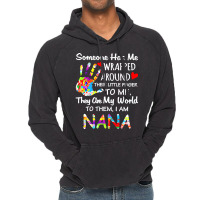 Autism Nana T  Shirt Wrapped Around Their Little Finger Autism Nana T Vintage Hoodie | Artistshot