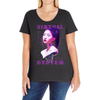 Futuristic Aesthetic Cyberpunk Style Virtual Cyborg T Shirt Ladies Curvy T-shirt | Artistshot