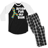 Autism Son T  Shirt Autism Ribbon For Son T  Shirt Men's 3/4 Sleeve Pajama Set | Artistshot