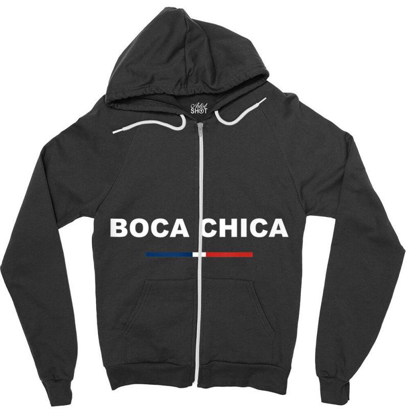 Boca Chica Traditional Dominican Republic Flag City Dominica Tank Top Zipper Hoodie by matheeishilo | Artistshot