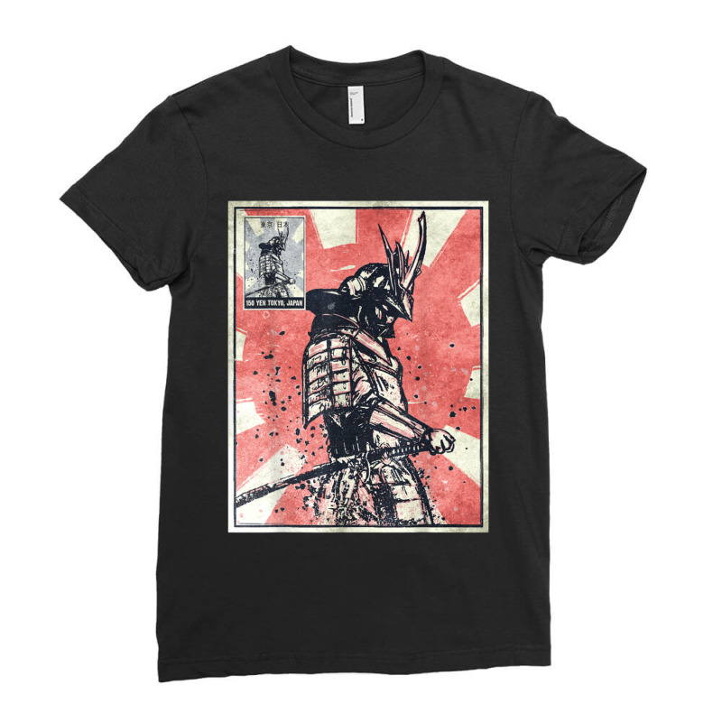 Samurai Warrior Duvet Covers Ladies Fitted T-Shirt by apolitery | Artistshot