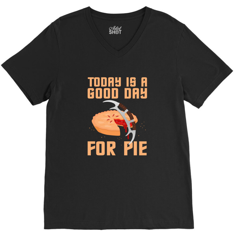 Klingon Pie V-neck Tee | Artistshot