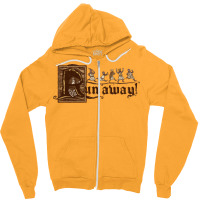 Run Away Quote Zipper Hoodie | Artistshot