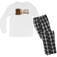 Run Away Quote Men's Long Sleeve Pajama Set | Artistshot