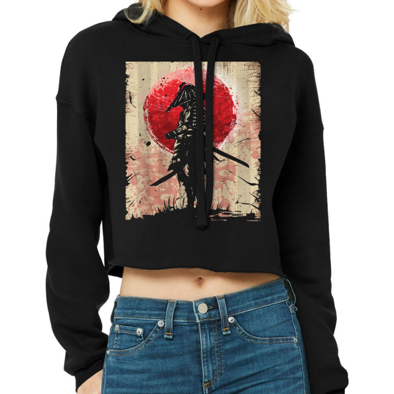 Samurai Warrior Duvet Covers 6 Cropped Hoodie by apolitery | Artistshot