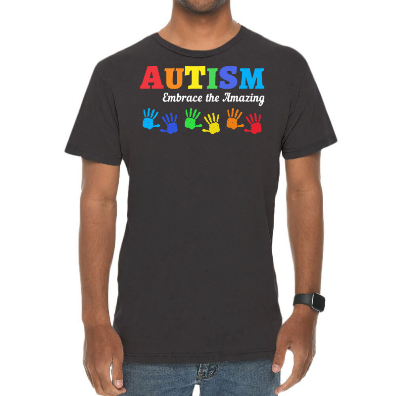 Autism T  Shirt Autism Awareness Embrace The Amazing T  Shirt Vintage T-Shirt by vmcdermott132 | Artistshot